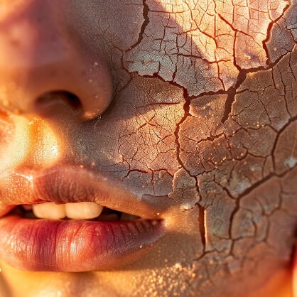 Cracked skin