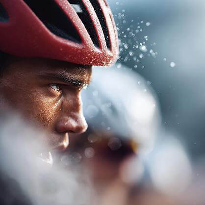 Man cycling