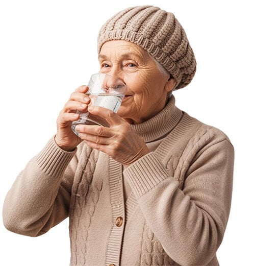 Woman drinking water