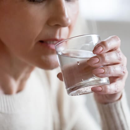 Woman drinking water