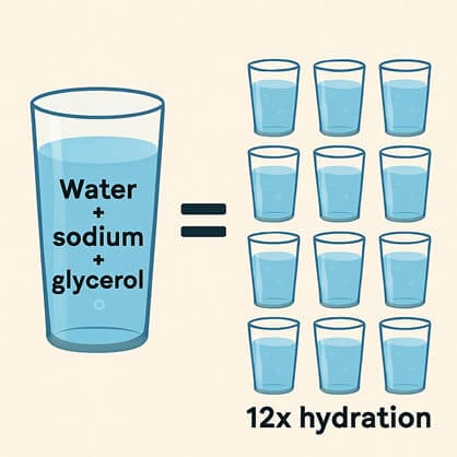 Water, Sodium, Glycerol