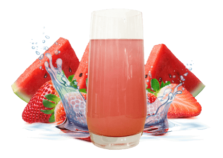 Watermelon and stawberries with Advanced Hydration Formula