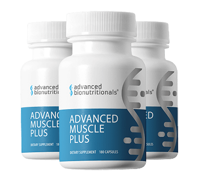 Three bottles of Advanced Muscle Plus