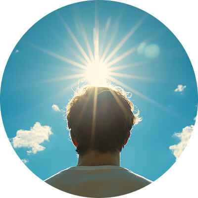 Sun shining