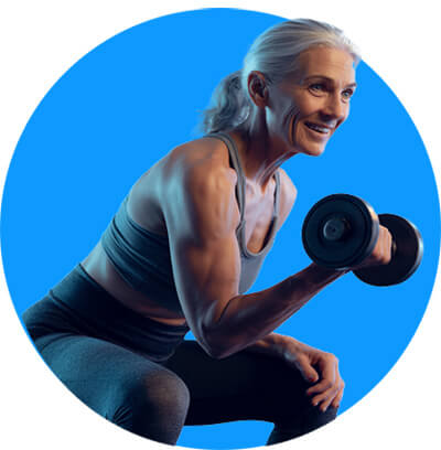 Woman lifting weights