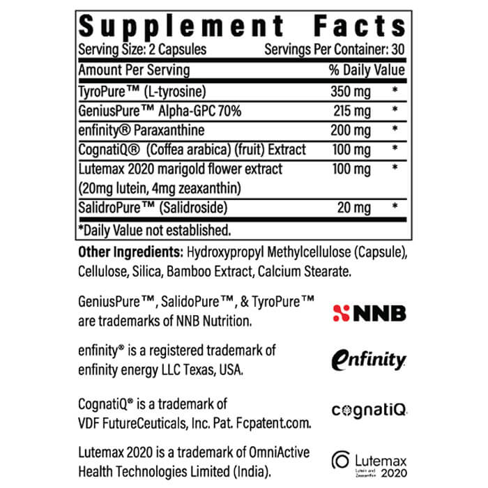 BrainAMP supplement facts