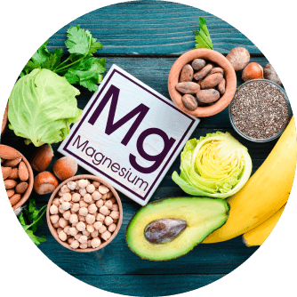 Magnesium rich foods with Mg card
