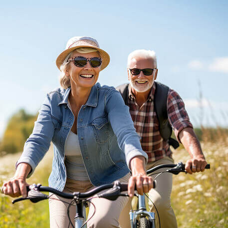 Couple Biking
