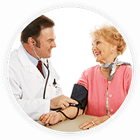 Doctor measuring blood pressure