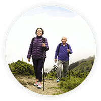 Couple hiking