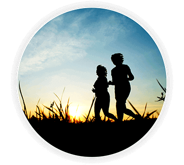 Two people walking