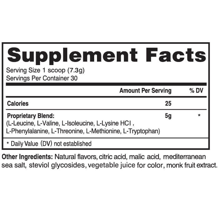 Advanced Amino Powder supplement facts