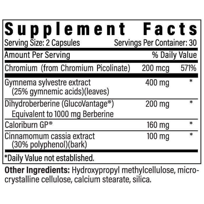 GLP-1 Plus supplement facts