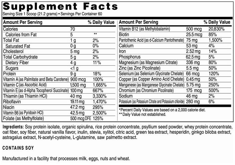 Super Immune QuickStart Supplement Facts